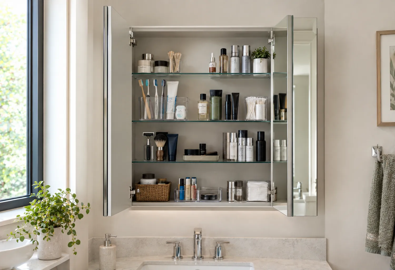 Behind-the-Mirror Storage
