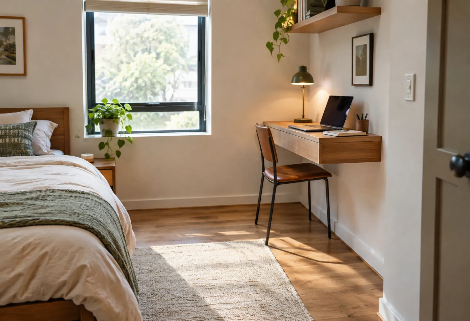 Narrow Wall-Mounted Desk