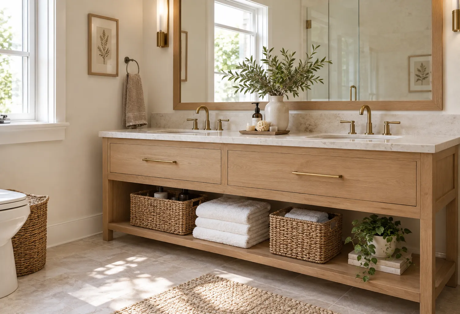 Open Vanity Shelving