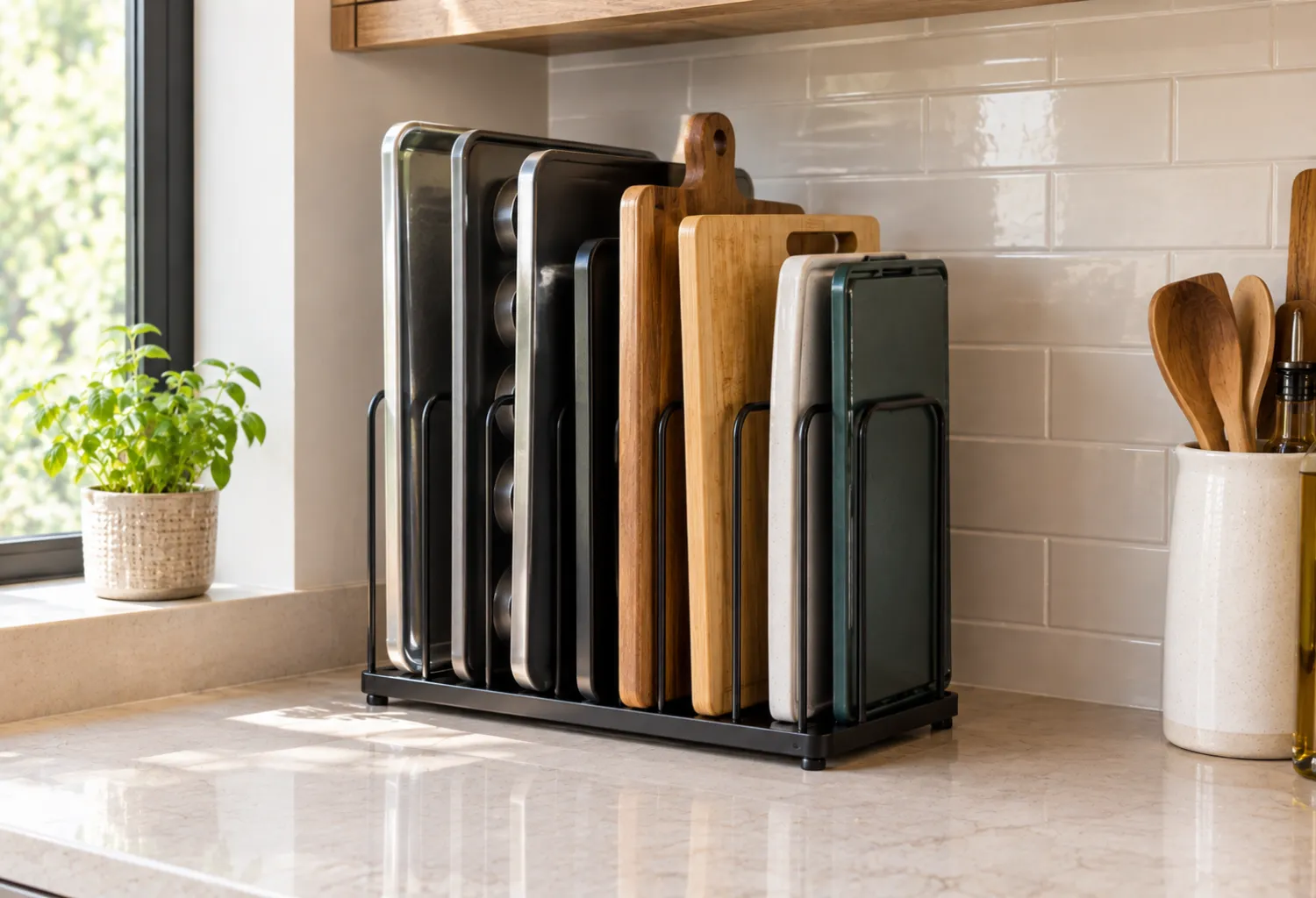 Vertical Baking Sheet Organizer