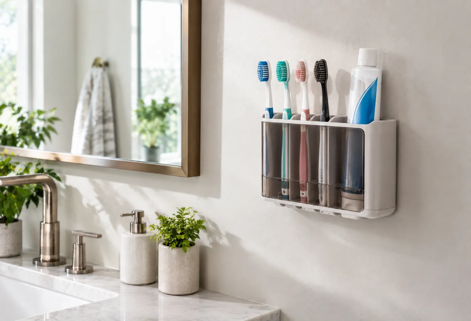 Wall-Mounted Toothbrush Holder